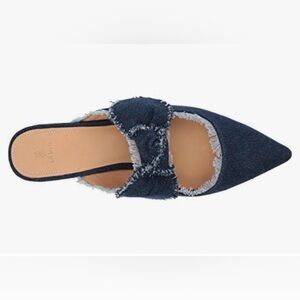 Bill Blass Denim Bow Sabrina Flats Size 7